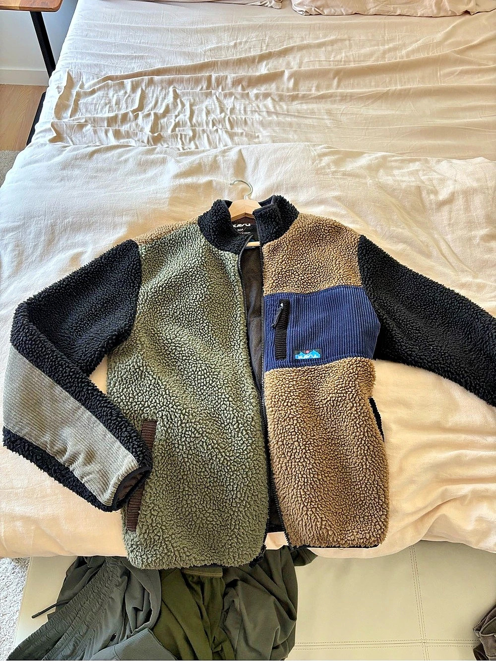 KAVU Wayside color block Fleece Jacket Size M